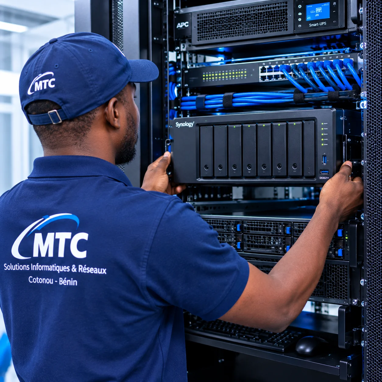 installation réseau informatique câblage entreprise Cotonou Bénin MTC